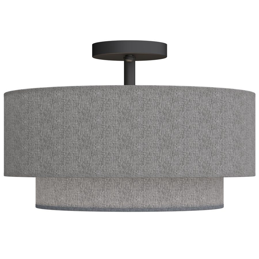 HOMCOM Deckenleuchte, Deckenlampe Hängend mit 3 x E14 Fassung, Runde Deckenbeleuchtung mit Lampenschirm aus Leinen für Schlafzimmer Wohnzimmer, exkl. Glühbirne Taupe   Aosom