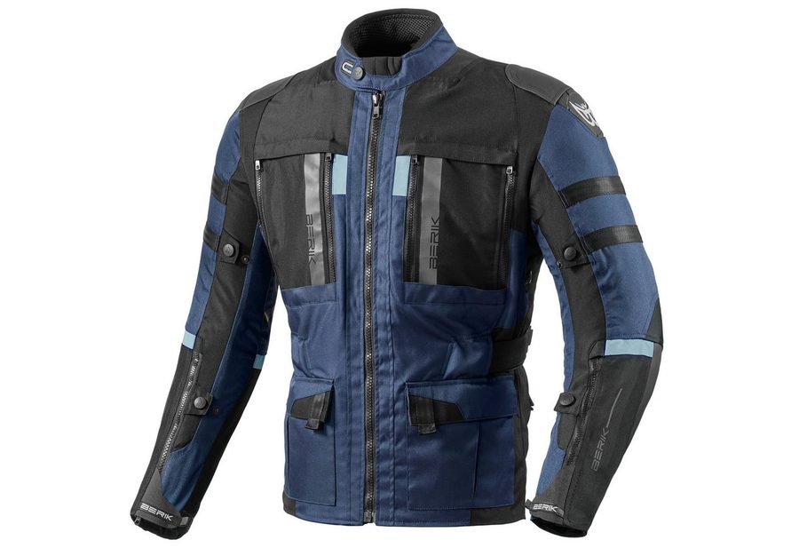 Berik Motorradjacke Absolute Zero RX wasserdichte Motorrad Textiljacke Verbindungsreißverschluss,Ellenbogenprotektoren enthalten,Schulte