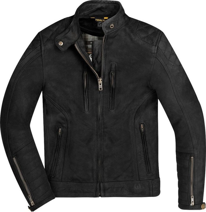 Merlin Motorradjacke Mia Damen Motorrad Lederjacke herausnehmbares Innenfutter