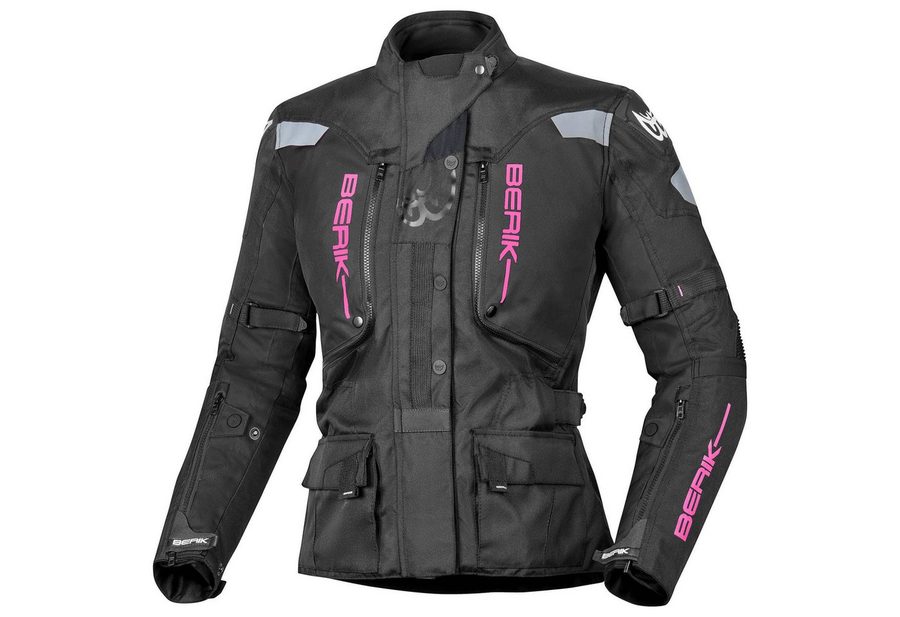 Berik Motorradjacke Furmia wasserdichte Damen Motorrad Textiljacke Verbindungsreißverschluss,Ellenbogenprotektoren enthalten,herausn