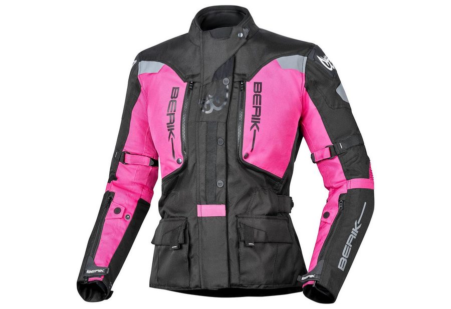 Berik Motorradjacke Furmia wasserdichte Damen Motorrad Textiljacke Verbindungsreißverschluss,Ellenbogenprotektoren enthalten,herausn