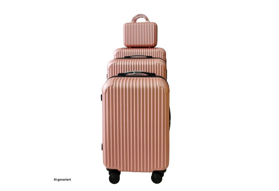 NTK-Collection Kofferset Kofferset Frenzi 4-teilig, 4 Rollen, (Set, 4 Koffer), Hartschalenkoffer mit Rollen Teleskopgriff Zahlenschloss