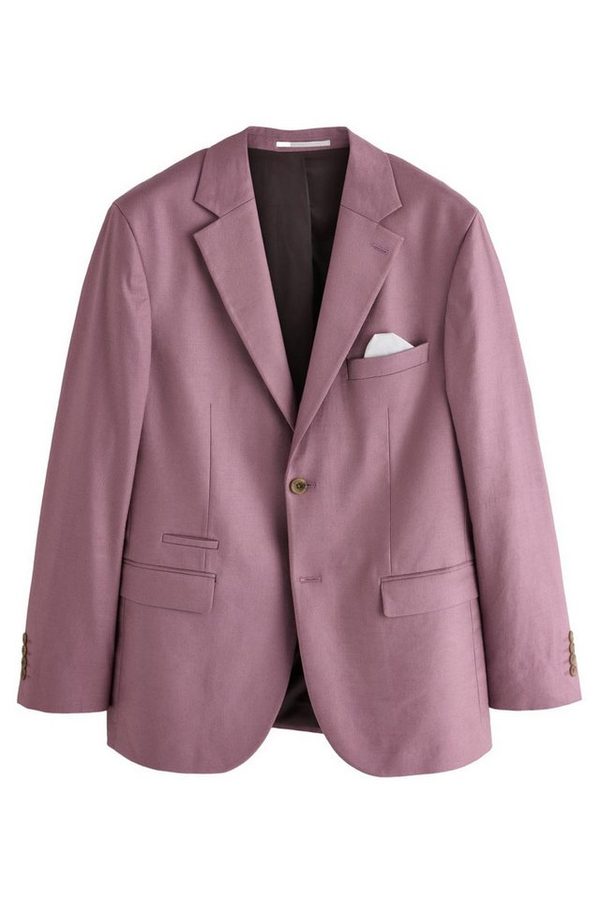 Next Jackenblazer N. Premium Muscle Fit Sakko Leinen/Lyocell/Stretch (1-tlg)