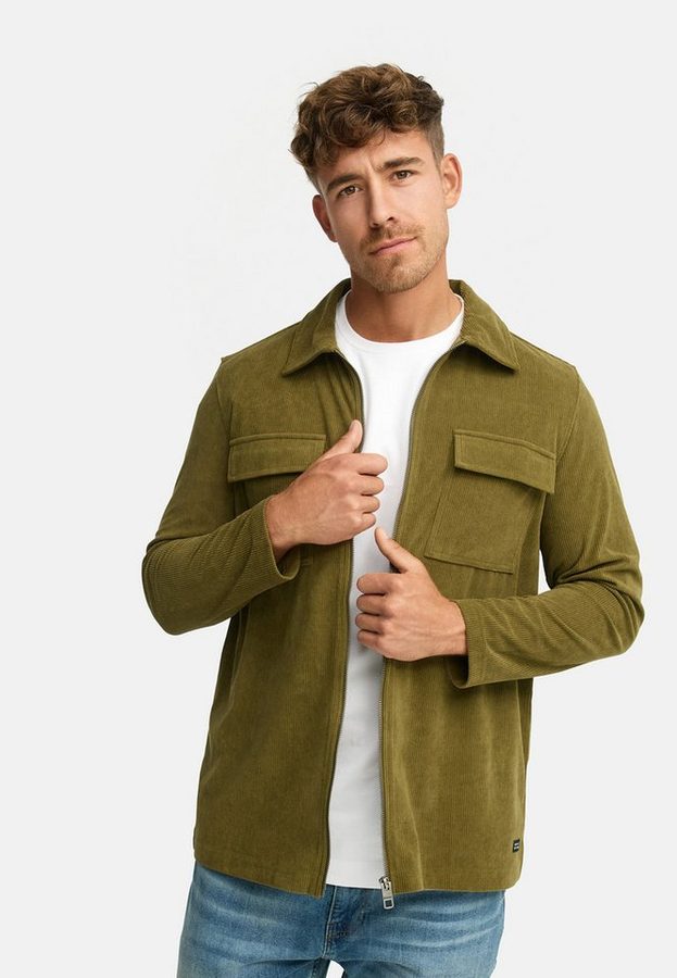 INDICODE Langarmhemd Herren INNemoto Zip Herrenhemd Langarm Leichtes Zip-Hemd mit Brusttaschen