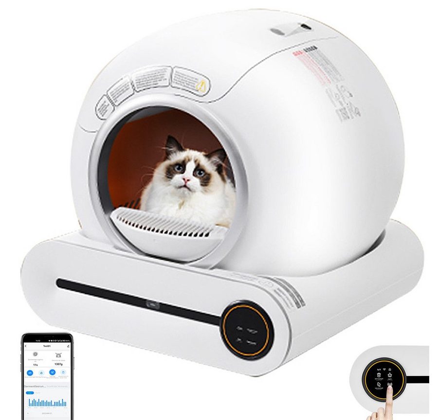PFCTART Katzenecktoilette Automatische Katzentoilette Übergroße Katze Intelligente, Automatische Reinigung Geschlossen Desodorierung von PFCTART