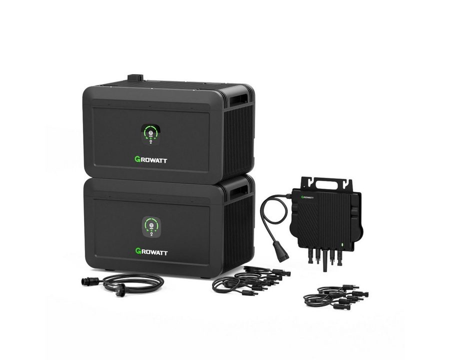 Growatt Balkonkraftwerk Growatt NOAH 2000 Speicher, 2048Wh mit 1800W PV-Eingangsleistung, (Niedrigtemperaturschutz), Fernüberwachung und -steuerung über App