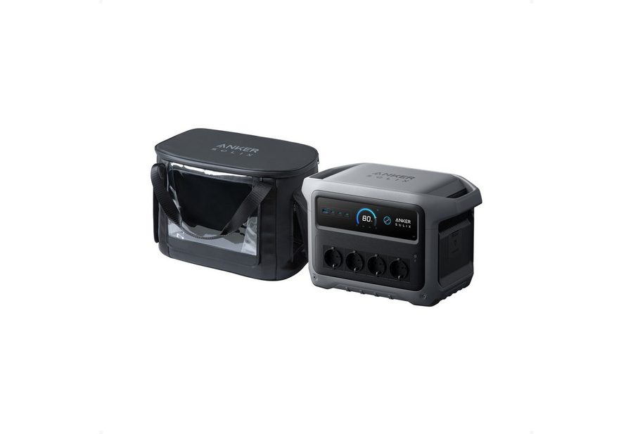 Anker Stromerzeuger C1000 Gen 2 Tragbare Powerstation mit wasserfester Tragetasche, 2 in kW, (2-tlg) von Anker