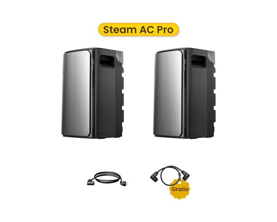 Ecoflow Balkonkraftwerk ECOFLOW STREAM AC Pro 1,92 - 11,52 kWh Solarspeicher, (Einfache Installation & Plug & Play), 100 % Kompatibel mit allen Mikro-Wechselrichtern
