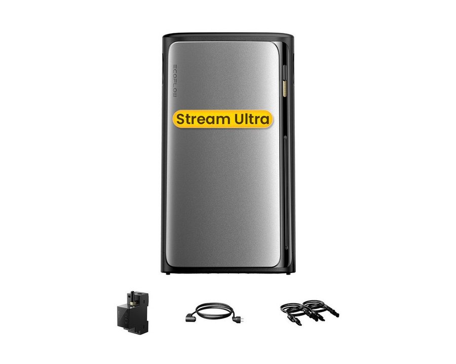 Ecoflow Balkonkraftwerk EcoFlow Stream Ultra All-in-One Speicher, 1,92 kWh Akku, (Smart Meter (optional), 2000 W Solareingang (4 MPPTs) mit integriertem Mikro-Wechselrichter von EcoFlow