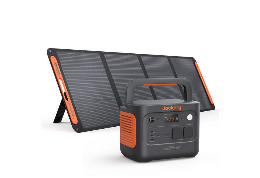 Jackery Stromerzeuger 1000 v2 Tragbare Powerstation,1070Wh LiFePO4 Solargenerator, 3 in kW, mit 200W Solarpanel, Solargenerator für Outdoor, RV