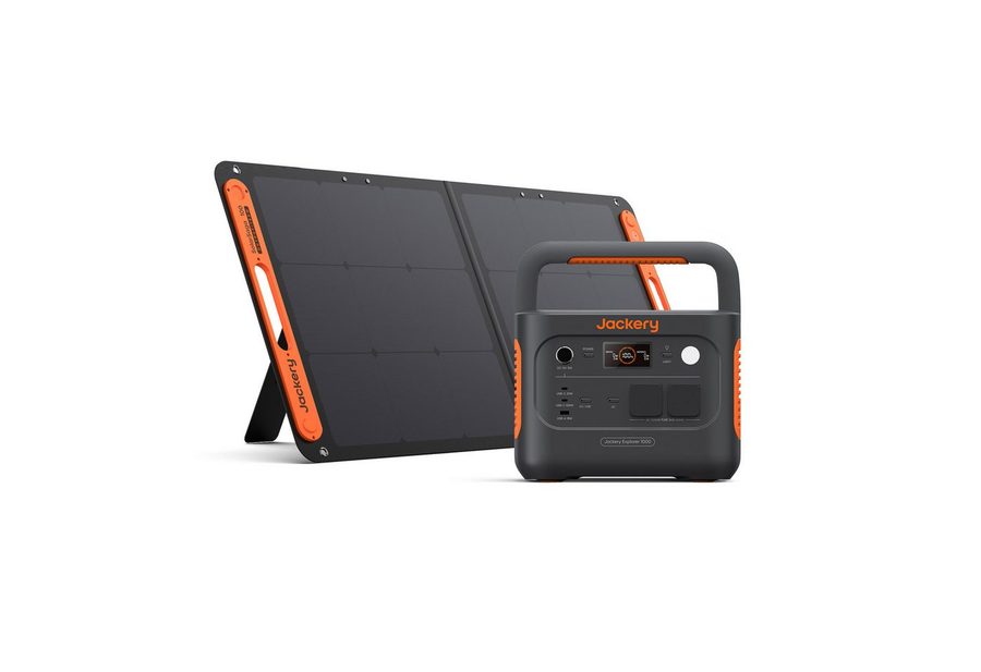 Jackery Stromerzeuger 1000 v2 Tragbare Powerstation,1070Wh LiFePO4 Solargenerator, 3 in kW, mit 100W Solarpanel, Solargenerator für Outdoor