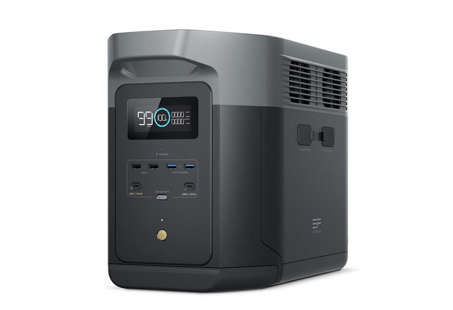 Ecoflow EcoFlow DELTA 2 Max Powerstation 2048Wh, 3000 W Solar Generator Powerstation EcoFlow DELTA 2 Max, LFP Akku 3000 Zyklen, 80% Ladung