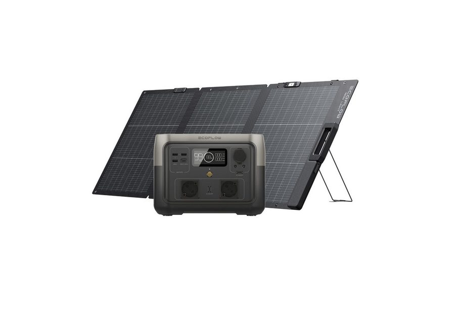 Ecoflow EcoFlow Tragbare Powerstation RIVER 2 Max 512 Wh Solargenerator Powerstation EcoFlow River 2 Max EcoFlow RIVER 2 Max 160000 mAh (220-240 V), X-Boost Funktion (bis zu 1000 W), Schnellladung in 1 Stunde von EcoFlow