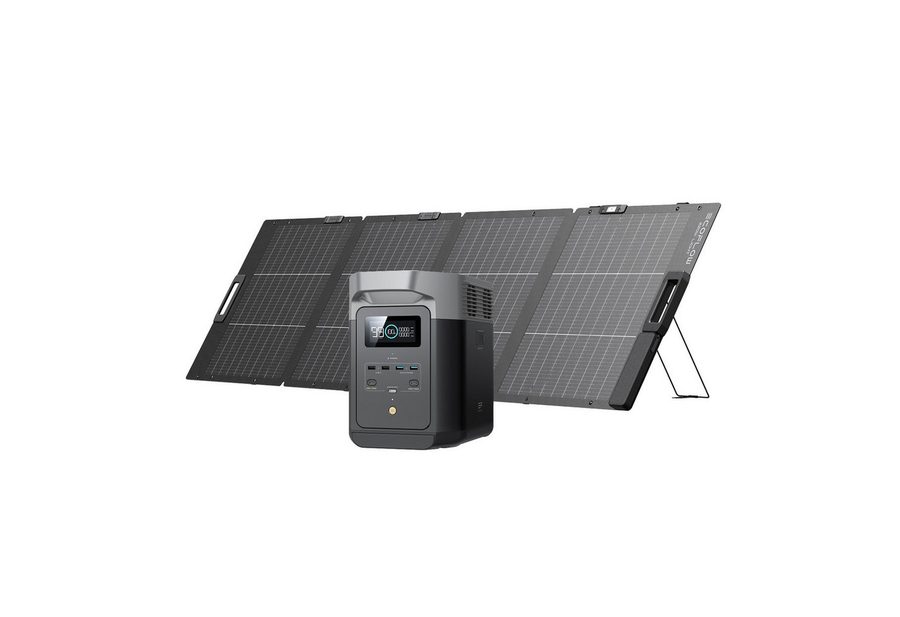 Ecoflow EcoFlow DELTA 2 Tragbare Powerstation mit 110W / 220W Solar Panel Powerstation EcoFlow DELTA 2 Tragbare Generator mit 220W Solar Panel EcoFlow DELTA 2 Tragbare Generator mit 220W Solar Panel 320000 mAh (220 V), Für die Stromversorgung, für Camping und Wohnmobile von EcoFlow