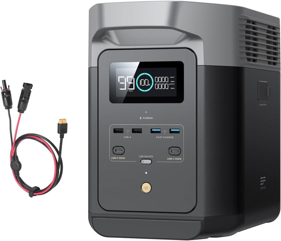 Ecoflow ECOFLOW DELTA 2 1024Wh Tragbare Powerstation mit XT60i Kabel Powerstation EcoFlow DELTA 2 Powerstation mit XT60i Kabel EcoFlow DELTA 2 Powerstation mit XT60i Kabel 320000 mAh (220 V) von EcoFlow