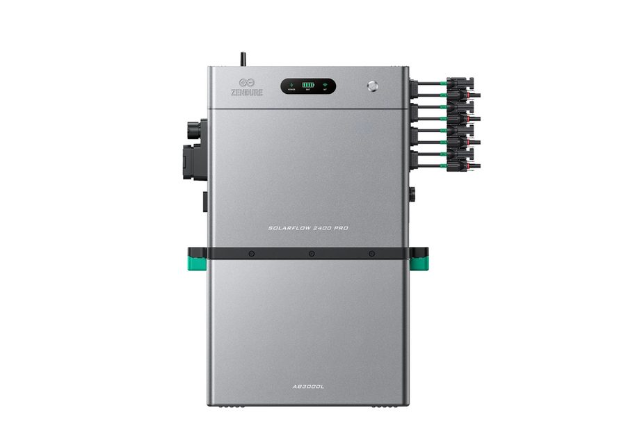 ZENDURE SuperCharged Balkonkraftwerk Zendure SolarFlow 2400 Pro mit 0/1/2/3/4/5 Zendure Batterie AB3000L, 800 W, (Set, 1× SolarFlow 2400 AC Pro mit 0/1/2/3/4/5× AB3000L Batterien), erweiterbar 2,88–16,8 kWh, IP65 Schutz, Plug and play von ZENDURE SuperCharged