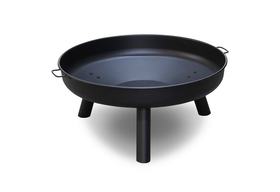 Clanmacy Feuerschale Feuerschale Garten mit Loch Heizstrahler Anti-Rost-Füße 80 cm von Clanmacy