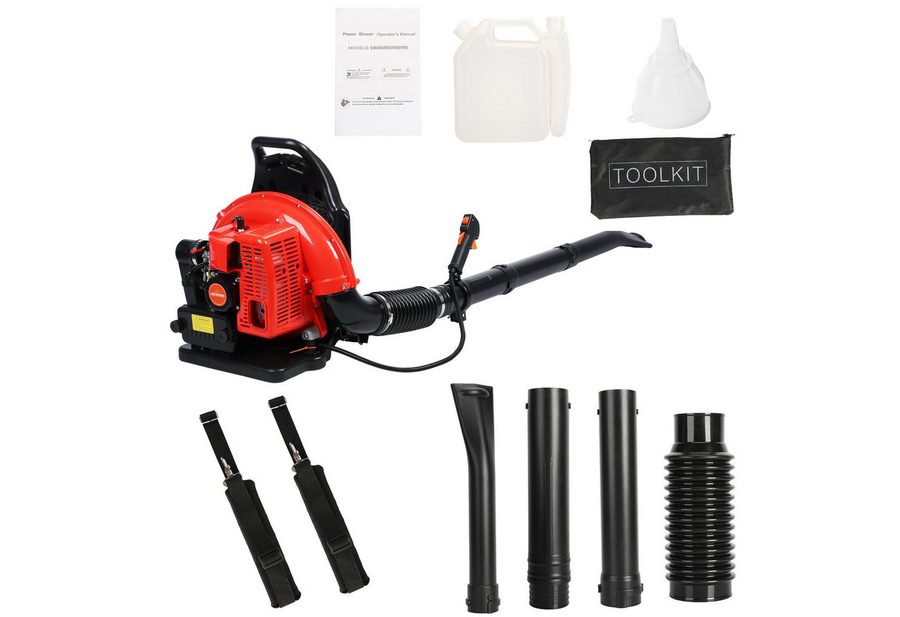 Rutaqian Benzin-Laubbläser Benzin-Laubbläser, 63CC-Benzin-Rucksack-Laubbläser 665CFM 2-Takt, Laubbläser, Schneefräse für Rasenpflege, Garten, Staub und Schmutz von Rutaqian