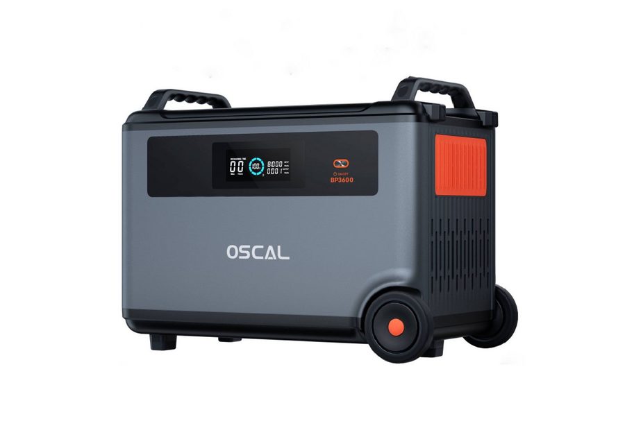 OSCAL Stromerzeuger BP3600 Akkupack für PowerMax 3600/PowerMax 6000, 3,6 in kW, Zusatzakku für PowerMax 3600, 3600Wh, LFP (LiFePO4)
