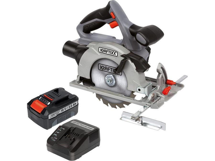 KRAFTIXX® Handkreissäge KX-HKS 18 Li, Set, 4-St., inkl. 3,0Ah Akku, kompatibel mit Einhell Power X-Change Akkusystem von KRAFTIXX®