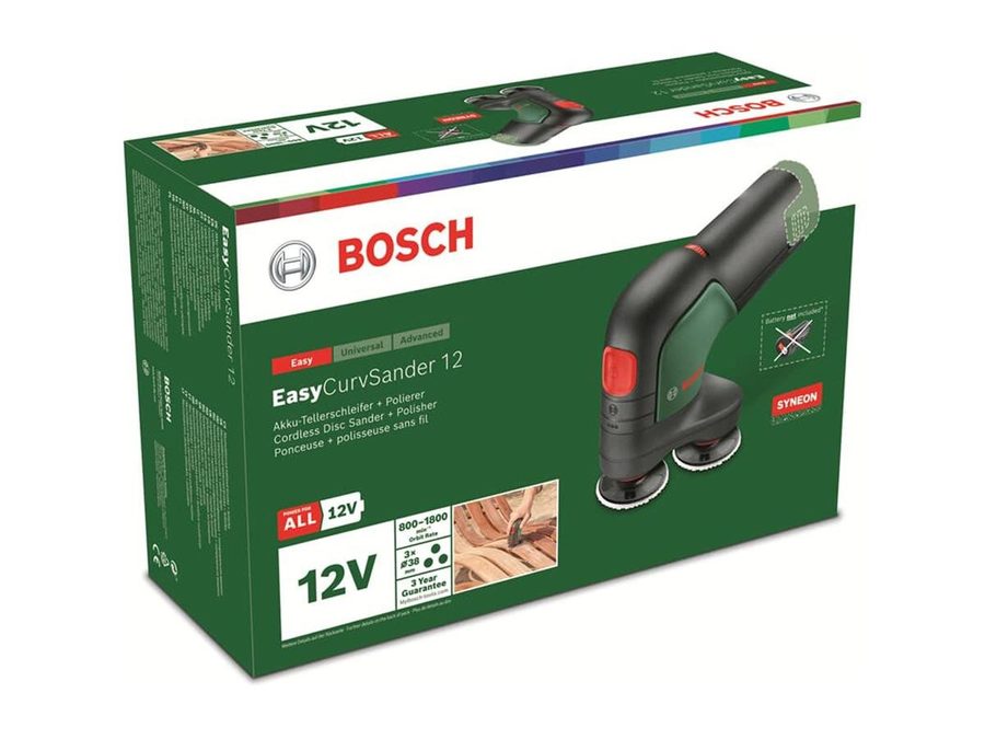 Bosch Home & Garden Akku-Multischleifer EasyCurvSander 12, max. 1800 U/min, (15 tlg), Ohne Akku, 12 Volt System, im Karton von Bosch Home & Garden