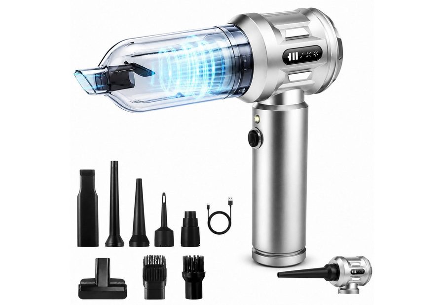 Ledklang Akku-Handstaubsauger kabellos 25000Pa beutellos bürstenloser Motor 4-in-1 Mini-Staubsauger, 120 W, 3 Stufen HEPA-Filter,tragbar leicht Auto,Camping,Sofa,Tierhaare von Ledklang