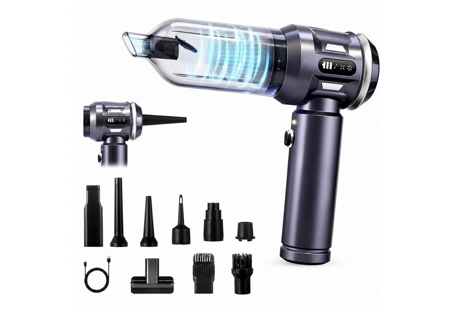 Ledklang Akku-Handstaubsauger kabellos 25000Pa beutellos bürstenloser Motor 4-in-1 Mini-Staubsauger, 120 W, 3 Stufen HEPA-Filter,tragbar leicht Auto,Camping,Sofa,Tierhaare von Ledklang