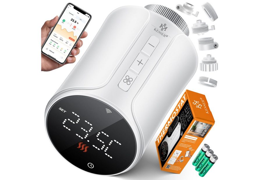 KESSER Heizkörperthermostat, Heizungsregler Smart Home Heizungssteuerung mit WLAN & APP Steuerung von KESSER