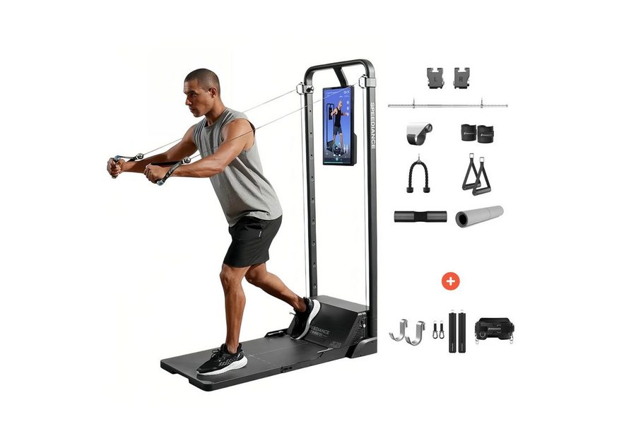SPEEDIANCE Kraftstation Smart Home Gym System, Multifunktionale Smith Maschine, Tragbare Kabelmaschine für Ganzkörper-Krafttraining zu Hause