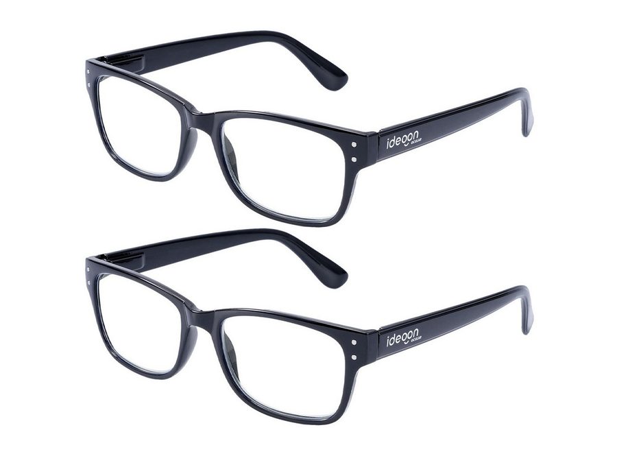 shop'n smile ideoon Lesebrille Klassische Lesebrille schwarz, +4,0 dpt, mit Etui: Elegant & robust von shop'n smile ideoon