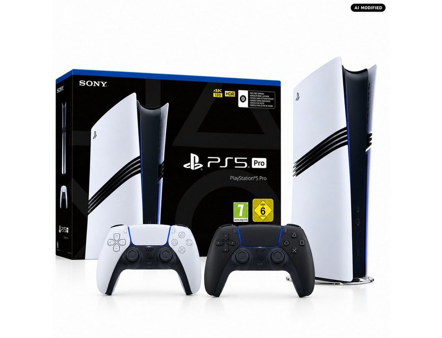 Playstation Sony PlayStation 5 Pro 2 TB mit DualSense Midnight Black Duo Bundle 2TB (Duo Bundle, PS5 Pro 2 TB mit 2 DualSense Controllern Weiß und Midnight Black), PS5 Pro 2 TB mit zwei DualSense Controllern inklusive Midnight Black