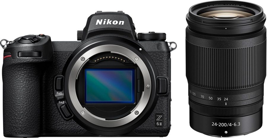 Nikon Z 6II KIT 24-200 mm 1:4.0-6.3 VR Systemkamera (NIKKOR Z 24-200 mm 1:4-6,3 VR, 24,5 MP, WLAN (Wi-Fi), Bluetooth)