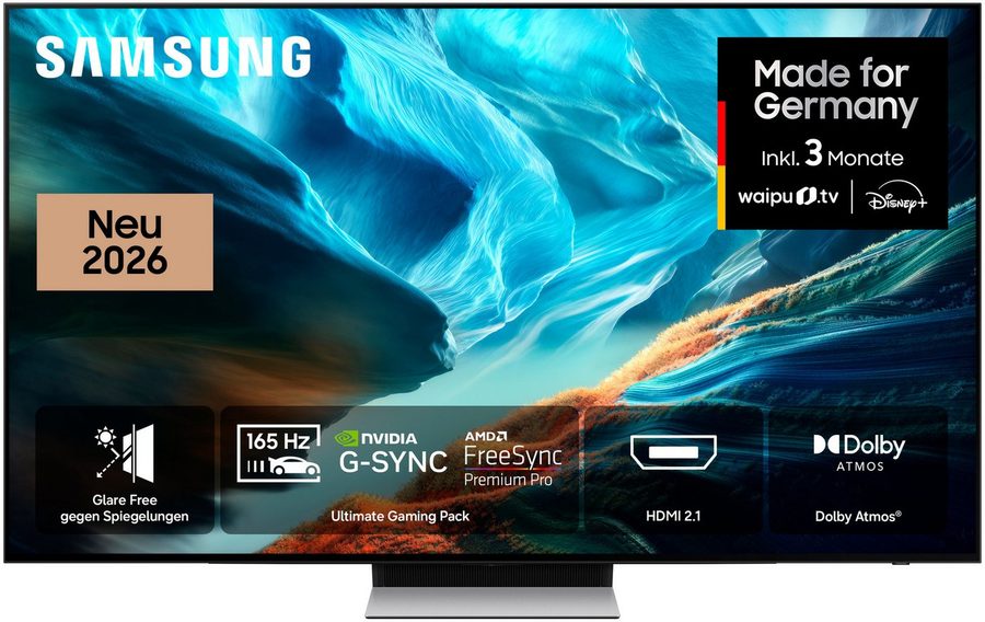 Samsung GQ65S90HAE OLED-Fernseher (163 cm/65 Zoll, 4K Ultra HD, Smart-TV, Antireflexion mit Glare Free, OLED HDR+, Gaming mit 165Hz, HDMI 2.1)