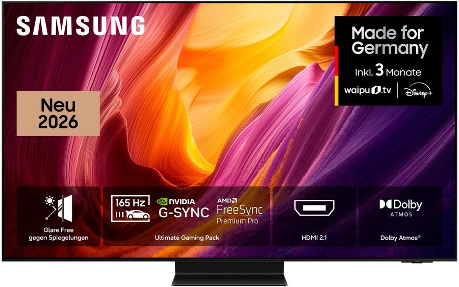 Samsung GQ65S95HFT OLED-Fernseher (163 cm/65 Zoll, 4K Ultra HD, Smart-TV, Antireflexion mit Glare Free, HDR pro, Ultimate Gaming Pack mit 165Hz)