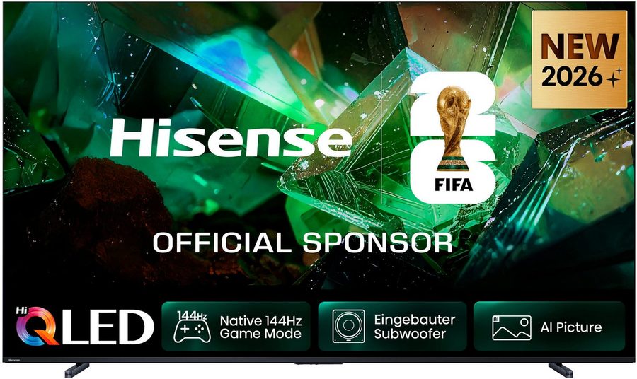 Hisense 100E7DS PRO QLED-Fernseher (253 cm/100 Zoll, 4K Ultra HD, Smart-TV)