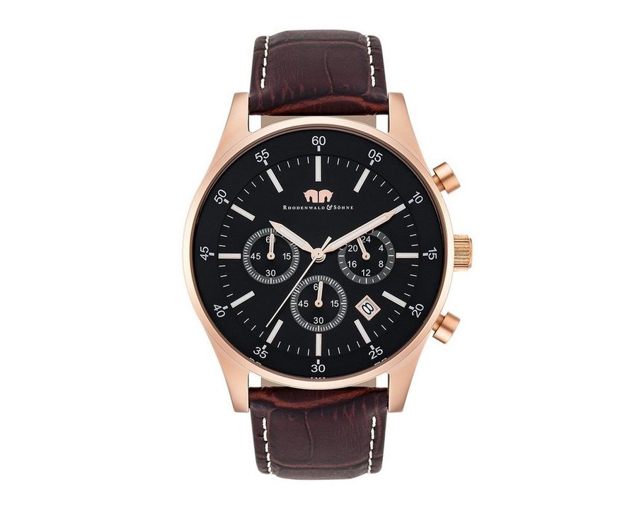 Rhodenwald & Söhne Chronograph Goodwill dunkelbraun Goodwill, aus Edelstahl von Rhodenwald & Söhne