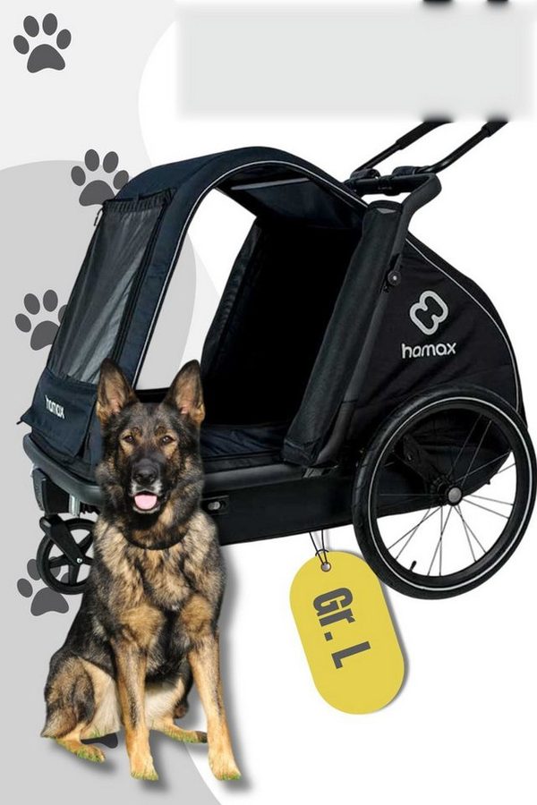 Hamax Fahrradhundeanhänger Pluto L (Zuladung bis 45kg) von Hamax