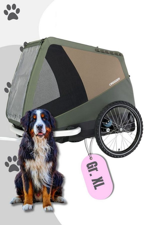 Croozer Fahrradhundeanhänger Dog Tammo für Hunde bis 45 kg, Fahrradanhänger für Hunde bis 45 kg von CROOZER