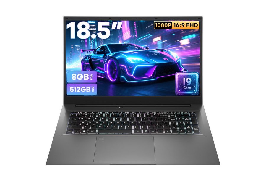 Jumper 18.5" laptop Intel Core i9, 16GB DDR4 RAM, 512GB SSD Business-Notebook Notebook (Intel@ CoreTM i9-9880H, 8 GB, 512 GB SSD, 8-core CPU)