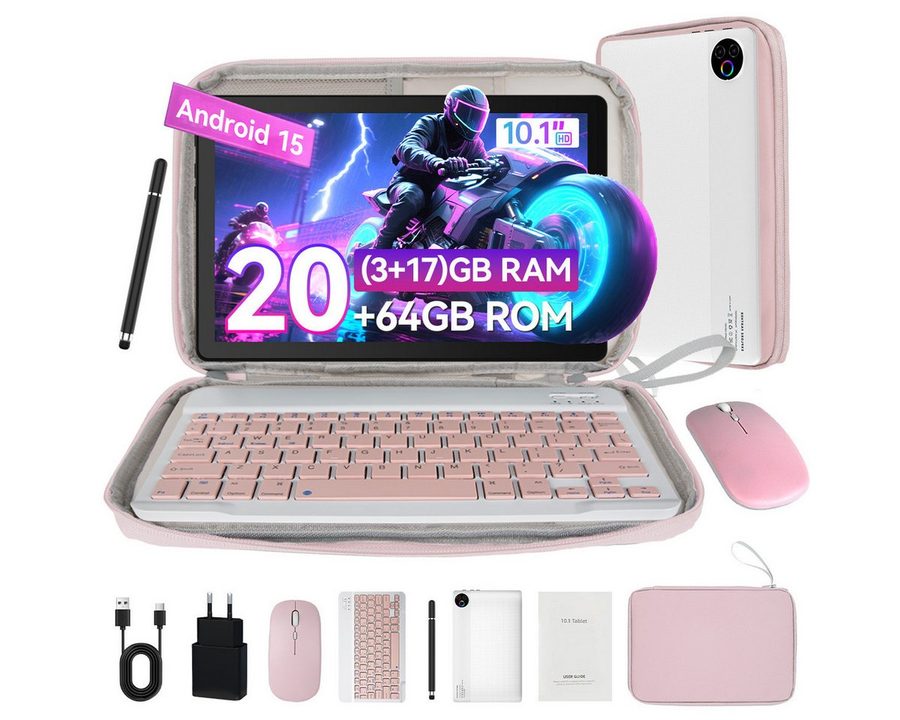 BUFO 10 Zoll 64 GB 1280x800 IPS Maus Tastatur Handschrift Stift Set Tablet (10", 64 GB, Android, WiFi, Dual-Kamera) von BUFO