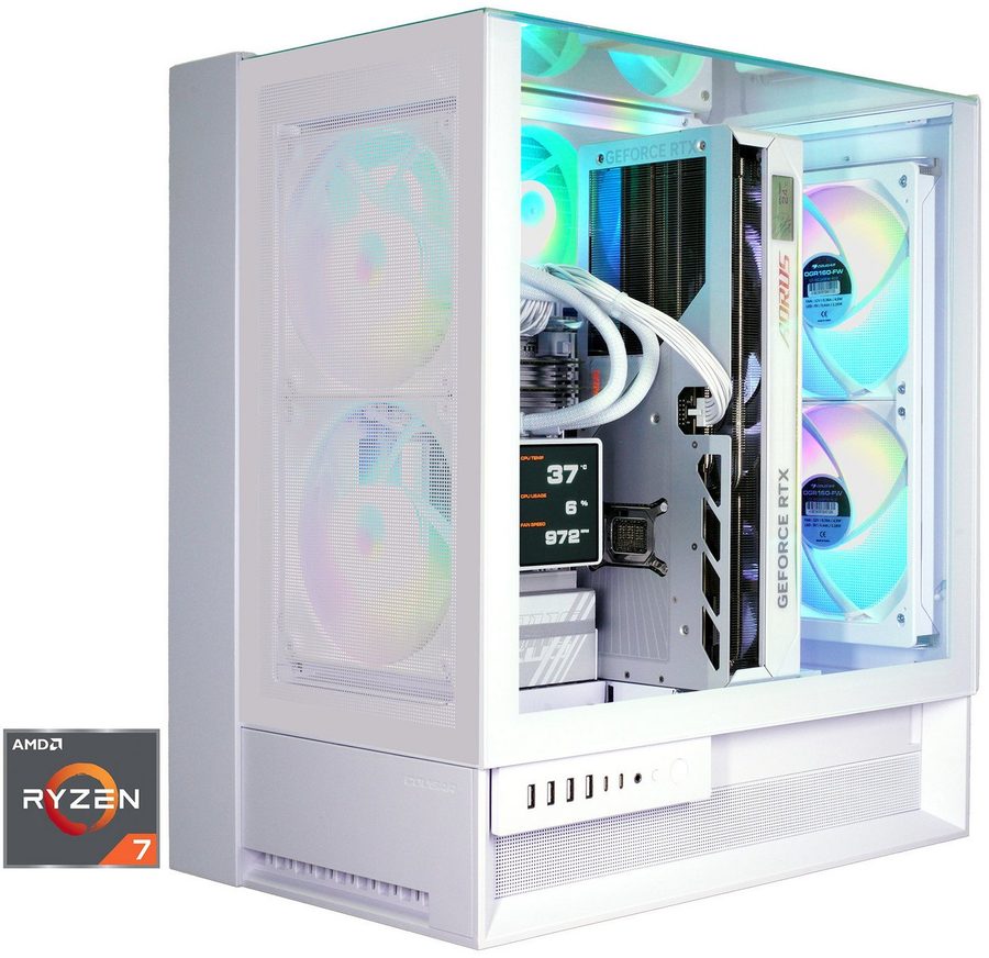 Cougar OmnyX WT 8059 AMD Ryzen 7 9700X 32GB DDR5 2TB SSD RTX 5080 Gaming-PC (AMD Ryzen 7 9700X, RTX 5080, 32 GB RAM, 2000 GB SSD, Wasserkühlung, Windows 11, DDR5 RAM, Wasserkühlung)