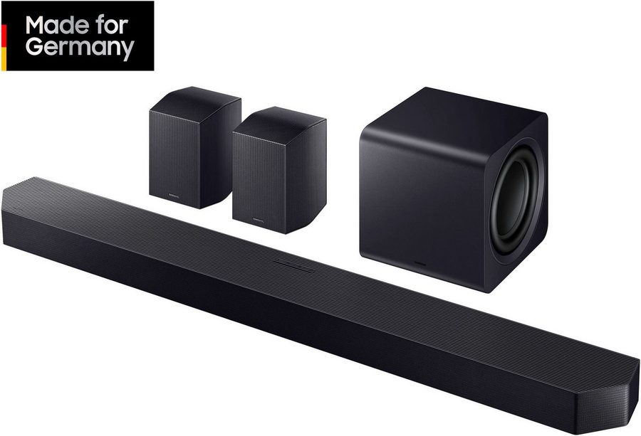 Samsung HW-Q995GF Q-Soundbar Soundbar 11.1.4 (Bluetooth, WLAN (WiFi), 40 W, 11.1.4-Kanal Subwoofer & Rücklautsprecher, Kabellos Dolby Atmos, DTS:X)