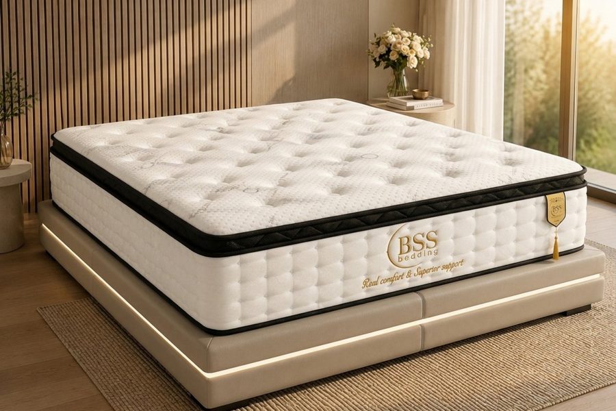 Taschenfederkernmatratze, 7-Zonen Federkernmatratze, Höhe 33 cm, H3, Topper, Pointhome, (90x200 cm, Hyper & Extra Komfort Schaum, Komfortschicht), Topper Integriert Bett, Atmungsaktiv Matratze