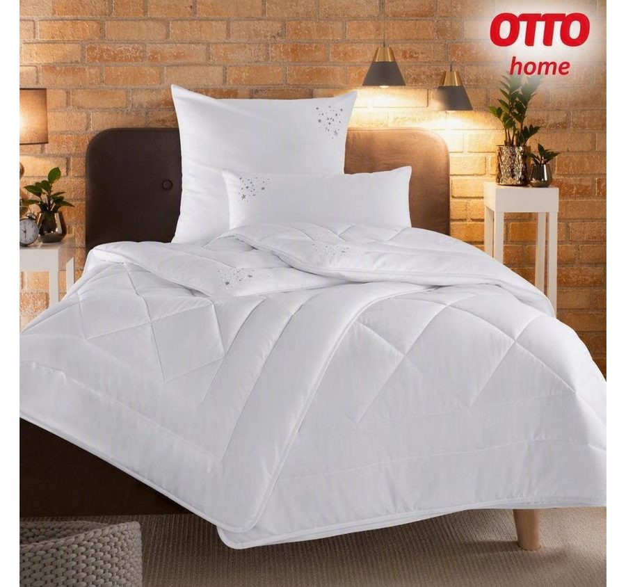 OTTO home Microfaserbettdecke + Kopfkissen Baca 100% Polyester, 2-tlg. Bettdecke mit Kissen, Füllung: 6D-Hohlfaser (Bettdecke), Bezug: Microfaser, Set Bettdecke & Kissen, Sommer, Winter von OTTO home