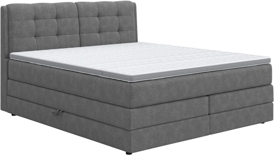 COTTA Boxspringbett Fort II, in verschiedenen Breiten erhältlich - auch als Familienbett!, inkl. Bettkasten und Topper