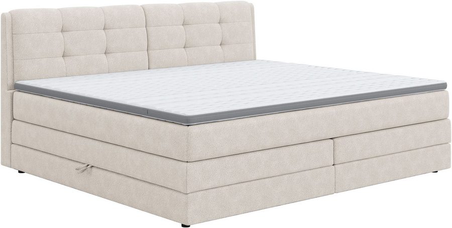 COTTA Boxspringbett Fort II, in verschiedenen Breiten erhältlich - auch als Familienbett!, inkl. Bettkasten und Topper