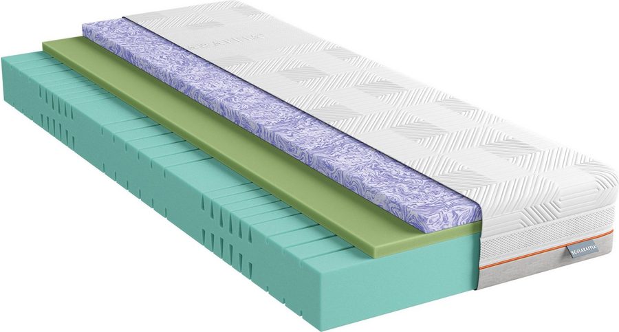 Kaltschaummatratze Matratze, 7 Zonen, GelPro Quantum 240, Kaltschaummatratze 90x200 cm, Schlaraffia, 24 cm hoch, Gelschaumauflage, patentierte Rhombo-therm Technologie, atmungsaktiv