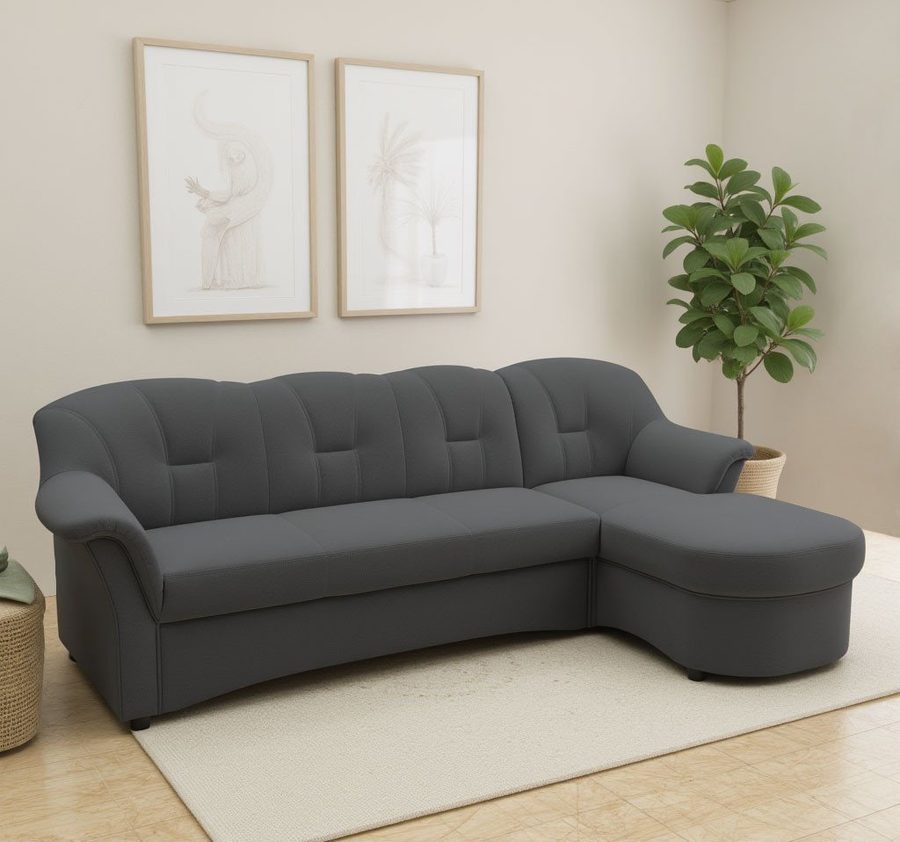 DOMO collection Ecksofa FLORES Schlafsofa, 233x142x86 cm, L-Form, whlw. mit Bettfunktion, whlw. mit Federkern
