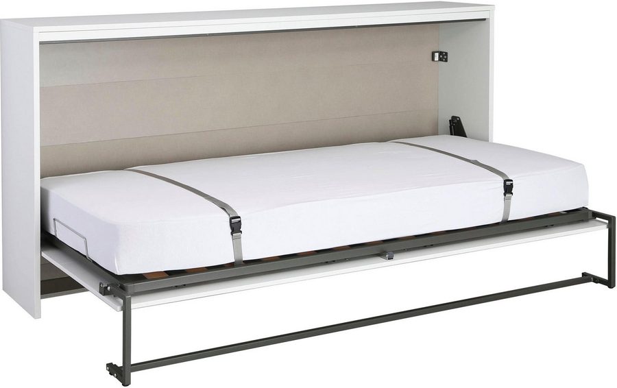 rauch Schrankbett Bett Einzelbett Klappbett Gästebett Ausziehbett ALBERO (inklusive Lattenrost, Größe: 90x200 cm) besonders platzsparend, ausziehbar mit Metallfixierung MADE IN GERMANY