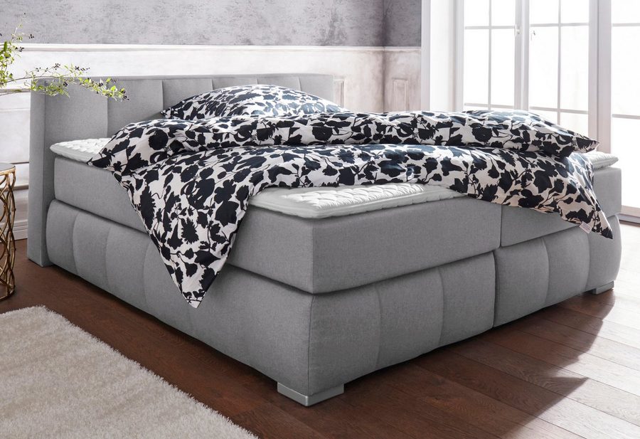 Home affaire Boxspringbett Chelles, inkl. Kaltschaumtopper, in 5 Breiten und 3 Matratzenarten